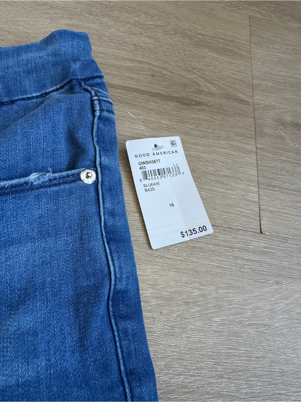 Good American NWT Good Waist Skinny High Rise Flat Tummy Tech SZ 18 - Picture 3 of 8